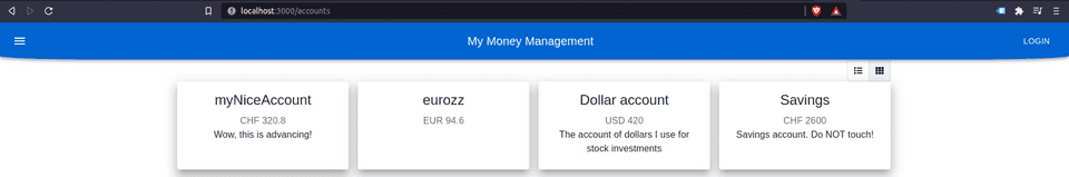 Account page Account page