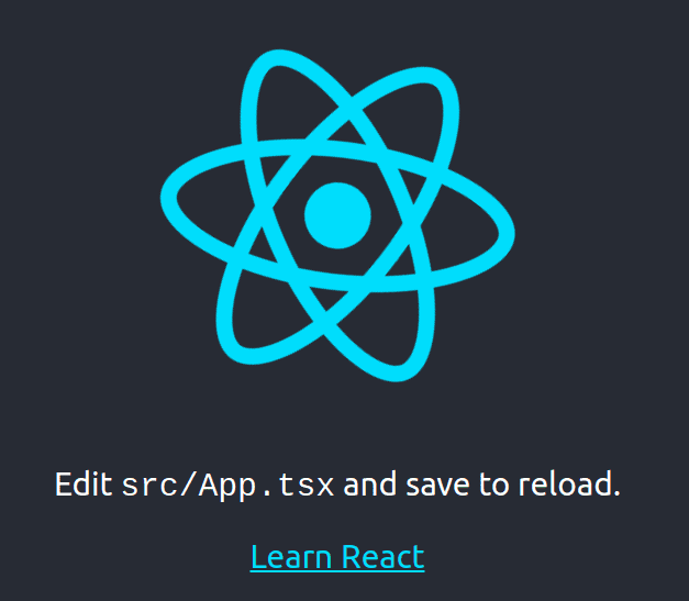 Generated React application