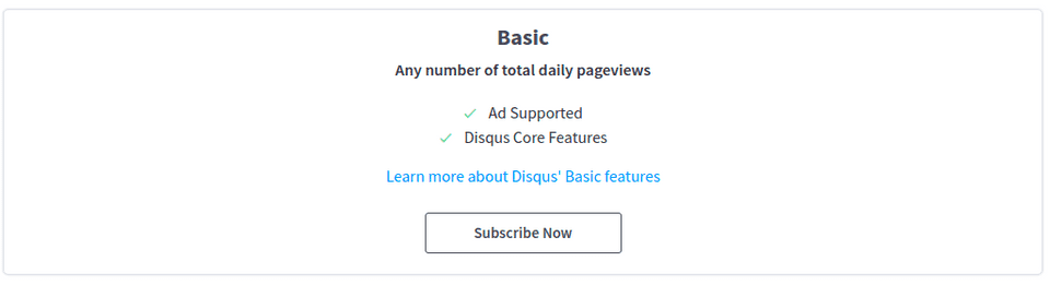Disqus basic package
