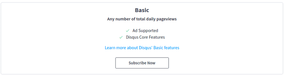 Disqus basic package Disqus basic package