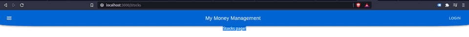 Stocks page Stocks page