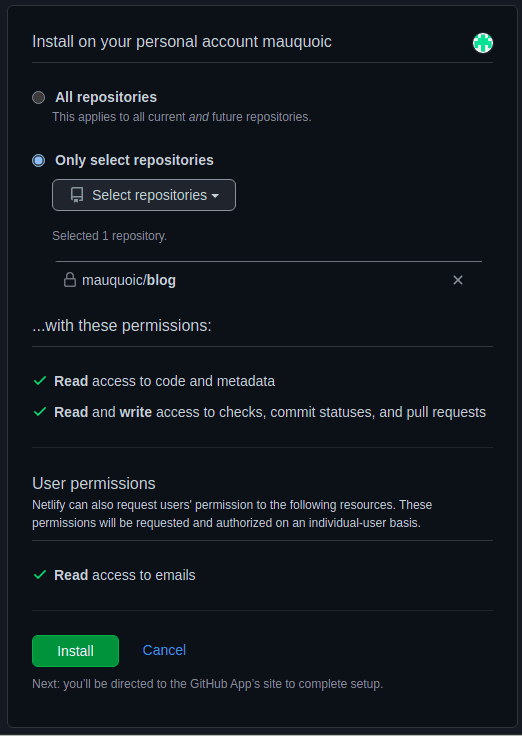 Give access to the private repository Give access to the private repository