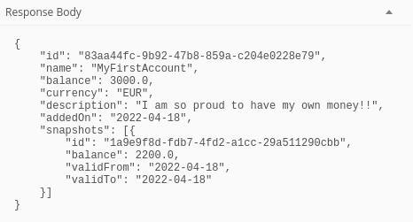 An account with a history An account with a history