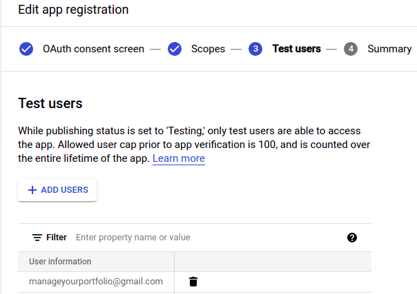 Test users Test users